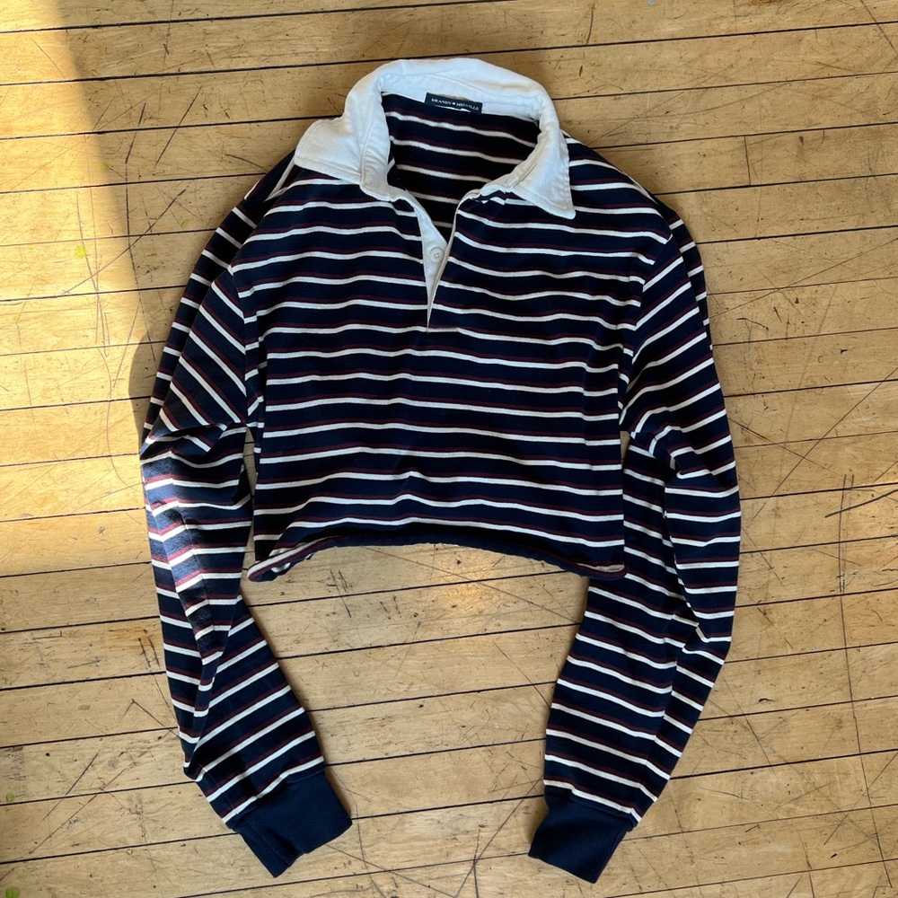 Brandy Melville Cropped Rugby shirt